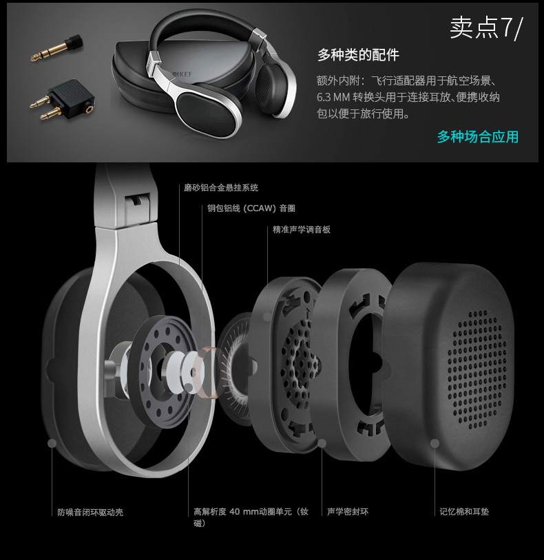 KEF M500 HIFI 頭戴式耳機(jī)